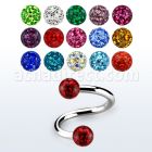 spefr3 espiral acero quirurgico ceja labio bolas multi cristal ferido 3mm venta
