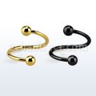 spt18b3 espiral acero quirurgico pvd negro 1mm bolas 3mm distribuidor