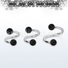 spwk5 espiral organica barra acero 316l bolas cuerno negro 5mm distribuidor mayorista