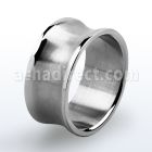 sr159 anillo banda ancha concavo acero inoxidable brillo espejo distribuidor mayorista