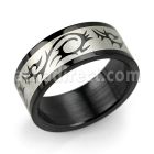 srb10 anillo acero inoxidable anodizado negro dragon tribal mate distribuidor