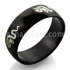 srb34 anillo acero inoxidable anodizado negro dragon chino al por mayor