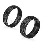 srb53 anillo acero inoxidable anodizado negro rayas cebra mayorista