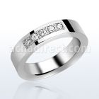 src9 anillo banda clasica acero inoxidable brillo espejo 5 cristal venta