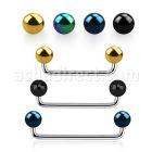 sudbt4 barbell superficial industrial acero 316l brillo espejo 90 grados bolas acero anodizado negro 4mm al por mayor