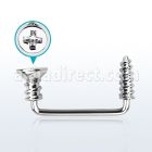 sudscw barbell superficial industrial acero quirurgico 90 grados tornillo estrella rosca 14g rosca al por mayor