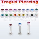 tlbajb3 labret tragus acero 316l base redonda 2 5mm tragus piercing 3mm bola bio flexible cristal bisel al por mayor