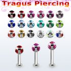tlbca4 labret tragus acero 316l base redonda 2 5mm tragus piercing bola 4mm multi joya al por mayor