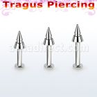 tlbcn4e labret tragus acero 316l base redonda 2 5mm tragus piercing conos 4mm hendiduras distribuidor
