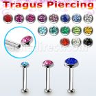 tlbifrc piercing labret tragus acero 316l rosca interna base redonda 2 5mm 3 5mm multi cristal ferido al por mayor