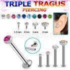 tlbirc piercing labret tragus acero 316l rosca interna joya bisel 1 5mm 4mm piercing tragus triple distribuidor mayorista