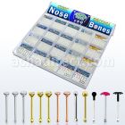 tranb2 display piercing nariz plata piercing nariz hueso plata 18 kts zirconia cristal bola lisa corazon estrella al por mayor