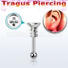 trg14 piercing tragus para cartilago acero quirurgico tornillo estrella bola cierre 3mm acero liso distribuidor