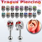 trg24b piercing tragus acero quirurgico calavera acero quirurgico ojos cristal bola cierre acero liso 4mm distribuidor mayorista