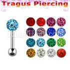 trg8 piercing tragus acero quirurgico bola multi cristal 4mm bola acero liso 3mm 6mm distribuidor mayorista