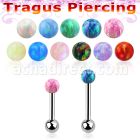 trgop3ss piercing tragus acero quirurgico 1mm opalo 3mm bola 3mm acero liso inferior distribuidor