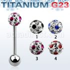 ubbfr6a barbell lengua titanio g23 bola multi cristal ferido 6mm puntos bola titanio 5mm inferior distribuidor