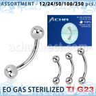 ublk468 surtido piercings surtido 250 50 piercings esterilizados bananas ceja titanio g23 bolas 3mm 8mm 12 distribuidor