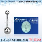 ublk472 surtido piercigs surtido 250 50 piercings esterilizados piercing ombligo titanio g23 bolas titanio liso venta