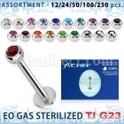 ublk485 eo gas sterilized piercing titanium g23 labret color crystal