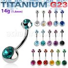 ubn2cgmj piercing ombligo titanio g23 bola joya bisel 8mm bola multi joya 5mm distribuidor