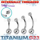 ubnb46i titanium g23 bellybanana 14g titanium balls internal
