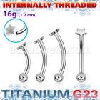 ubnbin1 titanium g23 banana 16g star top ball internal