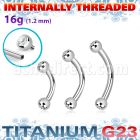 ubnejb25i titanium g23 banana bezel set jewel balls internal