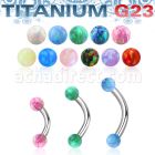 ubneop3 titanium g23 banana 16g 3mm synthetic opal balls