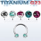 ucbfr5c barbell circular titanio g23 bolas multi cristal ferido 5mm rayas cebra mayorista