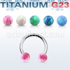 ucbop5 barbell circular titanio g23 bolas opalo 5mm al por mayor