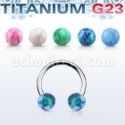 ucbop6 barbell circular titanio g23 bolas opalo 6mm distribuidor