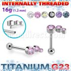 uhein20xb titanium g23 barbell descending curve right ball