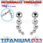 uhein51 titanium g23 barbell four balls curve ball internal