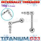 uhein52 titanium barbell descending bead balls ball internal