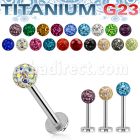 ulbfr4s labret titanio g23 bola multi cristal 4mm mayorista