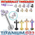 ulbin13 titanium g23 internally threaded labret 3 cz