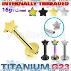 ulbin1 titanium g23 internally threaded labret 3mm flat