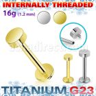 ulbin2 titanium g23 internally threaded labret 3mm 4mm flat