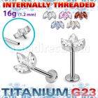 ulbin30 titanium g23 labret leaf top marquise cz internal