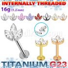 ulbin30 titanium g23 labret leaf top marquise cz internal