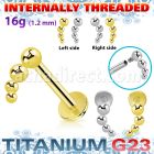 ulbin51 titanium g23 labret four balls curve top internal