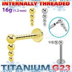 ulbin52 titanium g23 labret descending bead balls internal
