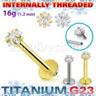 ulbin57 titanium g23 labret 16g star cz prong set internal