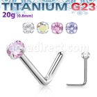 unlzr high polished titanium g23 nose stud 2mm color