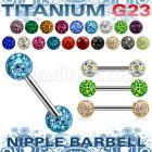 unpfr5 barbell pezon titanio g23 bolas multi cristal ferido 5mm lados distribuidor