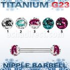 unpfr5c barbell pezon titanio g23 bolas multi cristal ferido 5mm rayas cebra distribuidor