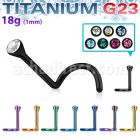 unstc anodized titanium g23 nose screw 18g 1mm with bezel set round crystal top mayorista