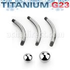 uset02 set piercings ombligo primera puesta titanio g23 incluye 3 barras banana 10 12 14mm bola 5mm 6mm al por mayor