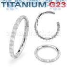 usgsh40 titanium hinged segment ring 16g outward pyramids
